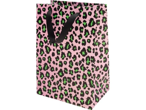 [90016591 1216238] Rico Design Geschenktasche Leo 1 Stück, Rosa/Grün, 18 x 26 x 12 cm