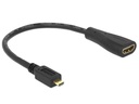 Delock Adapterkabel Micro-HDMI – HDMI, 23 cm Schwarz