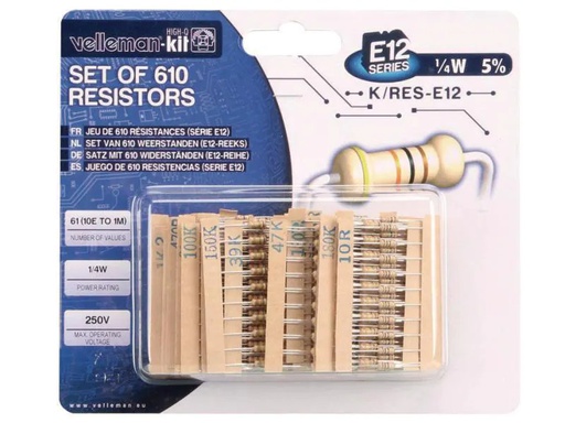 [90016786 108358] Velleman Widerstand K/RES, E12 610 Stück