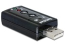 Delock Soundkarte USB2.0, Virtual 7.1, 24Bit/96Khz 3.5 mm In/Out