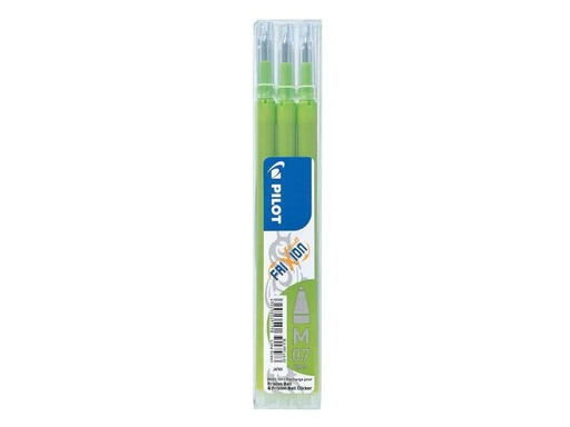 [90016908 221126] Pilot Patrone Frixion Refill 3 Stück, Hellgrün, 0.7 mm