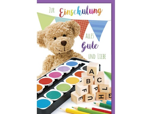 [90017013 1176141] Braun + Company Glückwunschkarte zum Schulanfang 11.5 x 17 cm