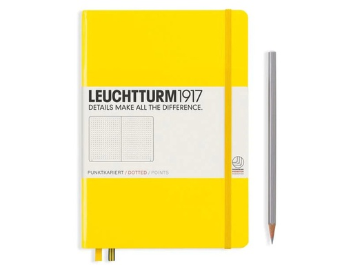 [90017122 1149927] Leuchtturm Notizbuch Medium A5, Dot, 2-teilig, Zitrone