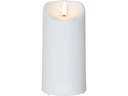 Star Trading LED-Kerze Pillar Flamme Ø 7.5 x 15 cm, Weiss