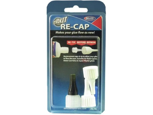 [90017284 778866] Deluxe Materials Dosierspitzen-Set Roket Re-Cap 1 Stück, Weiss
