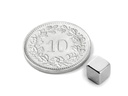 supermagnete Haftmagnet Neodym 10 x 10 x 10 mm Würfel Silber