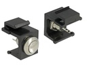 Delock Keystone-Modul Drucktaster Schwarz