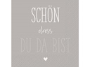 Stewo Papierservietten Dahoma 33 cm x 33 cm, 20 Stück, Grau