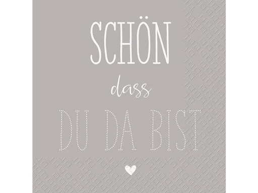[90017593 1139022] Stewo Papierservietten Dahoma 33 cm x 33 cm, 20 Stück, Grau