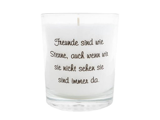 [90017646 1074331] Herzog Kerzen AG Kerze im Glas Freunde sind wie Sterne 11 x 9.5 cm