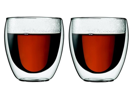 [90017737 357273] Bodum Thermobecher Pavina 250 ml, 2 Stück, Transparent