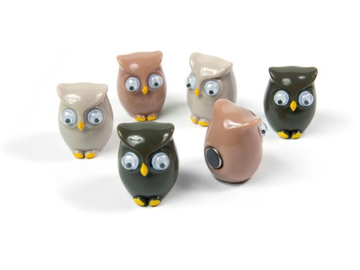 [90017928 894674] Trendform Haftmagnet Owl Mehrfarbig, 6 Stück
