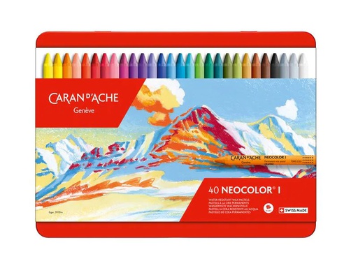 [90017984 382815] Caran d'Ache Wachsmalstifte Neocolor 1 wasserfest, 40 Stück