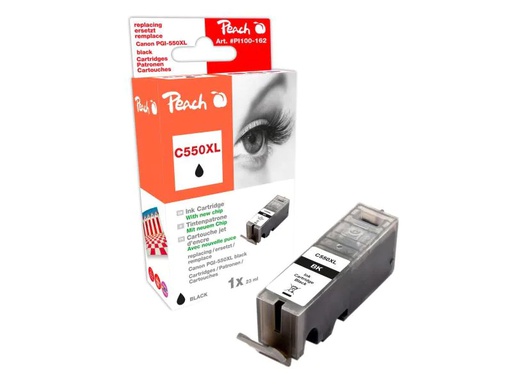 [90018068 258917] Peach Tinte Canon PGI-550BK Black