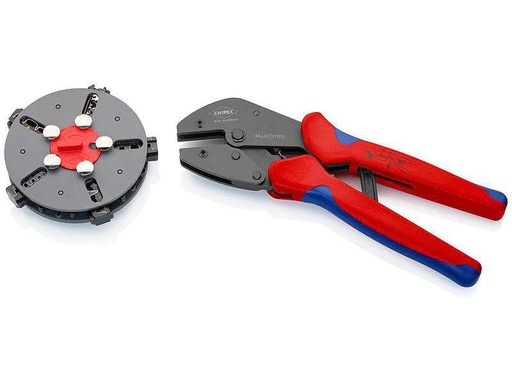 [90018086 916941] Knipex Crimpzange 250 mm mit 5 Wechseleinsätzen