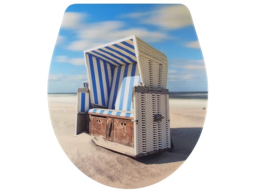 [90018093 1204464] diaqua® Toilettensitz Nancy Beach Chair Absenkautomatik, Mehrfarbig