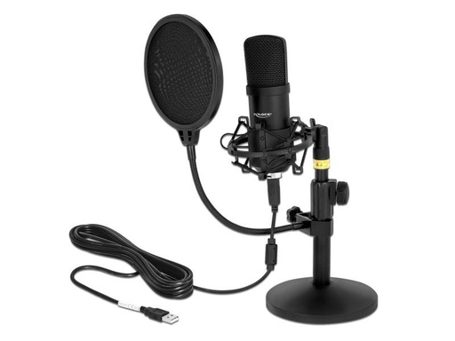 [90018144 1012773] Delock Kondensatormikrofon USB für Gaming &amp; Podcasting