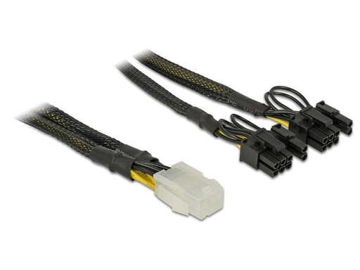 [90018149 675264] Delock Stromkabel 6Pin - 2x 6+2Pin 30 cm