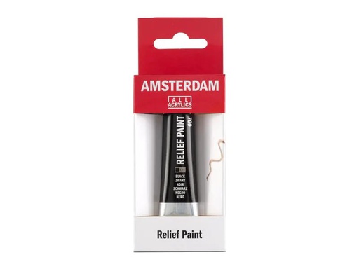[90018217 1174078] Amsterdam Acrylfarbe Reliefpaint 700 Schwarz deckend, 20 ml