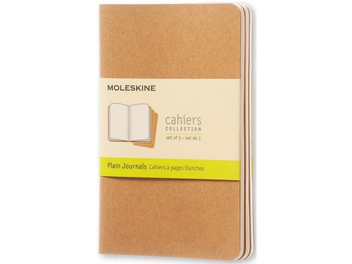 [90018239 1079166] Moleskine Notizbuch A6 Blanko, Hellbraun, 3-teilig
