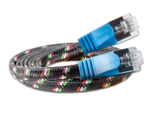 [90018296 355228] SLIM Slimpatchkabel RJ-45 - RJ-45, Cat 6, STP, 0.5 m, Blau