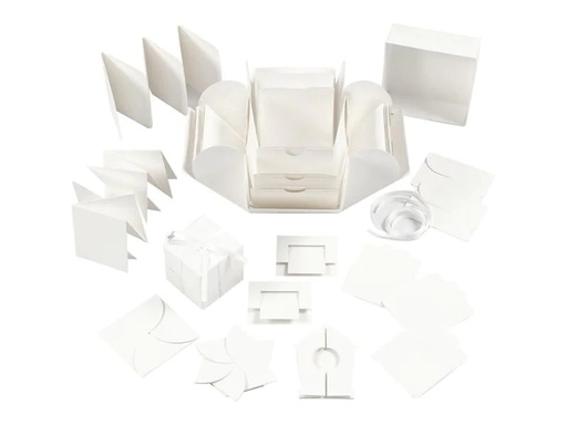 [90018395 1019990] Creativ Company Geschenkbox Weiss, 12 x 12 x 12 cm