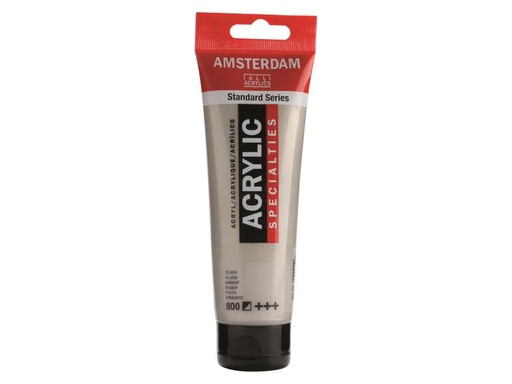 [90018788 995992] Amsterdam Acrylfarbe Standard 800 Silber Halbdeckend, 120 ml