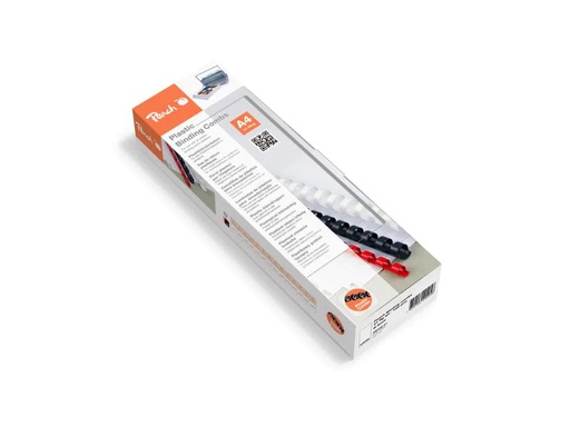 [90018854 543936] Peach Binderücken 8 mm Weiss, 100 Stück