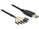 Delock USB 2.0-Kabel TTL Seriel 6 Pin (3 V) USB A - Pinheader 1.8 m