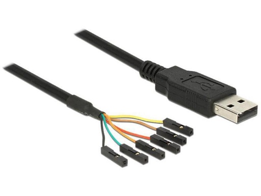 [90001864 377417] Delock USB 2.0-Kabel TTL Seriel 6 Pin (3 V) USB A - Pinheader 1.8 m