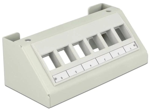[90018870 496253] Delock Gehäuse Keystone 6-Port Tischeinbau-Leerpanel