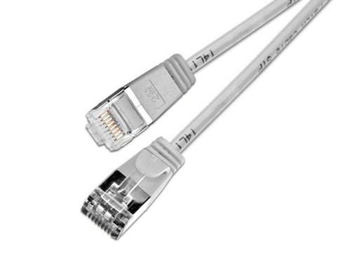 [90018907 353763] SLIM Slimpatchkabel RJ-45 - RJ-45, Cat 6, U/FTP, 2 m, Grau