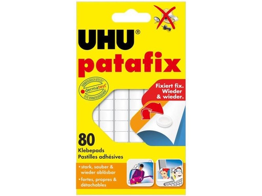 [90019041 683235] UHU Klebepad Patafix 80 Stück, Weiss
