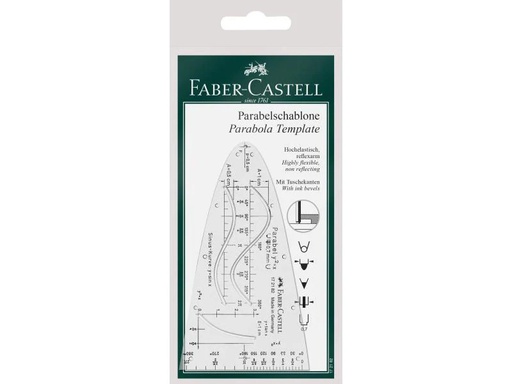 [90019173 1036386] Faber-Castell Schablone Parabelschablone, Schützhülle