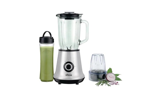 [90019184 469029] Koenig Standmixer Set Kompakt Silber/Schwarz