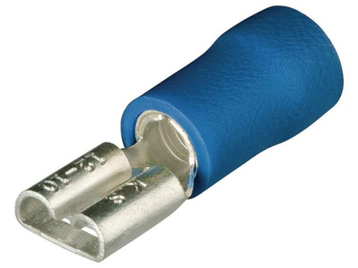 [90019345 846983] Knipex Flachsteckhülsen 6.3 x 0.8 mm Blau, 100 Stück