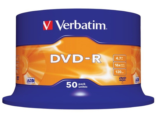 [90019399 38418] Verbatim DVD-R 4.7 GB, Spindel (50 Stück)