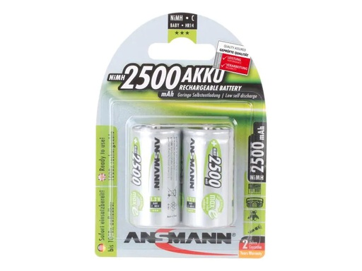 [90019651 868137] Ansmann Akku 2x C 2500 mAh