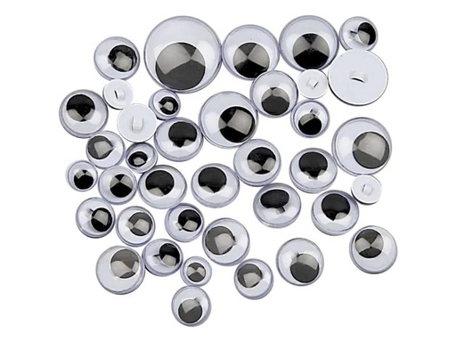 [90019803 671359] Creativ Company Wackelaugen  Ø 8-20 mm 24 Stück