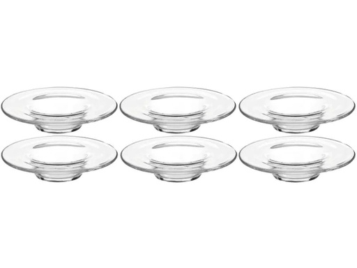 [90019875 1063594] Montana Untertasse Brasil für Kaffee, 6 Stück, Transparent