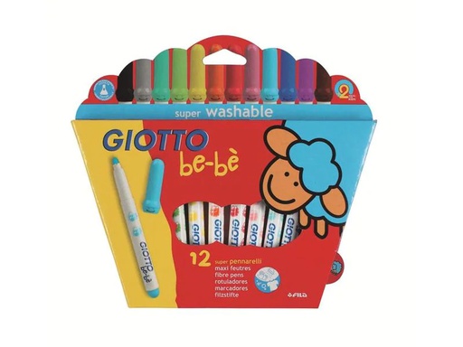 [90019876 1137744] Giotto Filzstift be-bé 12 Stück, Mehrfarbig