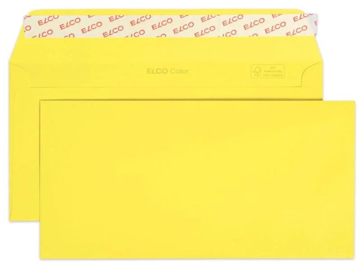 [90020030 1132483] ELCO Couvert Color C5/6, Keine Fenster, 25 Stück, Gelb