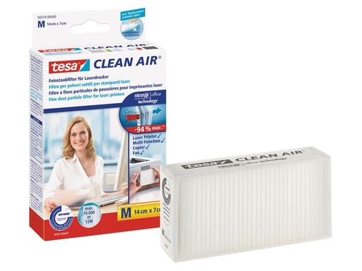 [90020046 124129] tesa Feinstaubfilter Clean Air M 140x70 mm für Laserdrucker