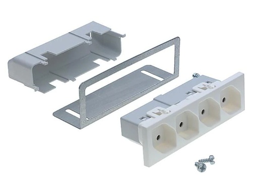 [90162447 969989] R&amp;M Einbaukit FLF 4x T13 Steckdose, weiss