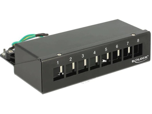 [90020087 497953] Delock Netzwerkpanel 8 Port Keystone Desktop schwarz