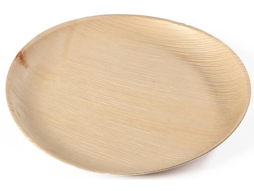 [90020120 1072819] Sier Einwegteller Palm 18 cm, 20 Stück, Hellbraun