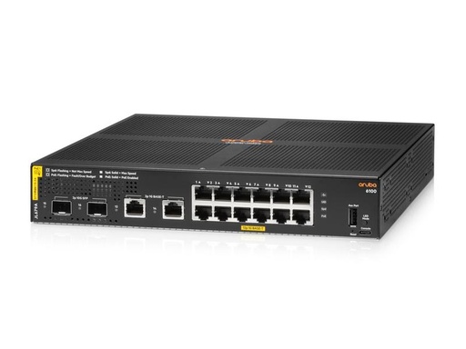 [90163546 1171065] HPE Aruba Networking PoE+ Switch CX 6100 12G PoE+ 14 Port