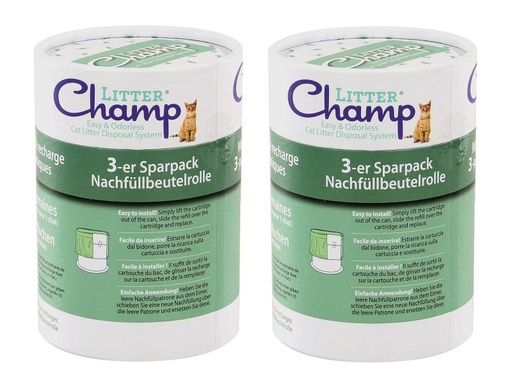 [90163597 968636] Litter Champ Nachfüllbeutel, 2 x 3 Stück