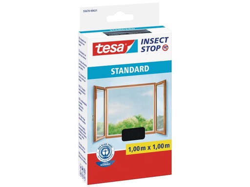 [90020249 339088] tesa Fliegengitter Insect Stop Standard 1x1m anthrazit