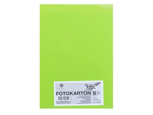 [90002008 1098826] Folia Fotokarton A4, 300 g/m², 50 Blatt, Maigrün